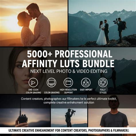 5000+ Professional Affinity Luts Bundle | Cinematic Color Grading ...
