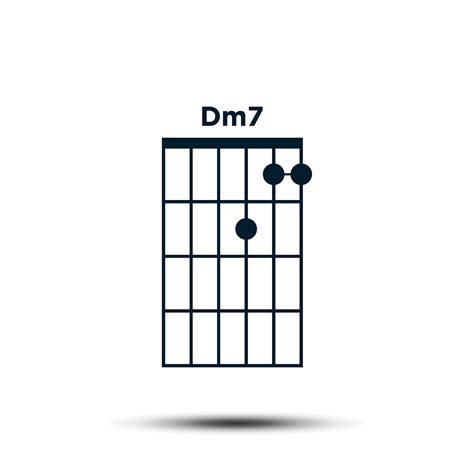 Dm7, Basic Guitar Chord Chart Icon Vector Template 42585566 Vector Art ...