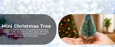 Buy PANCA Set of 4 Mini Artificial Christmas Tree 10cm | Bottle Brush ...