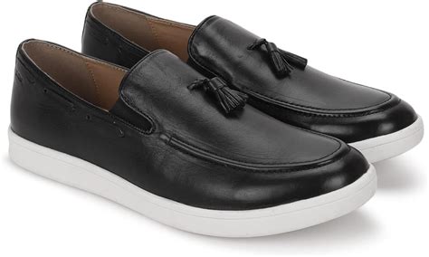 YOHO Oaks Black Big Size Stylish Loafers for Big Feet Men | Premium ...