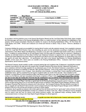 Image result for Lead Free Control Plan Example