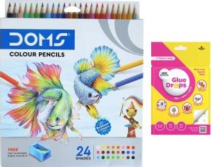 Flipkart.com | DOMS 24 Shades Color Pencil With Glue Drops - Color Pencil