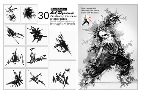 Photoshop Action - 30 Ink Dynamic Splash Brushes