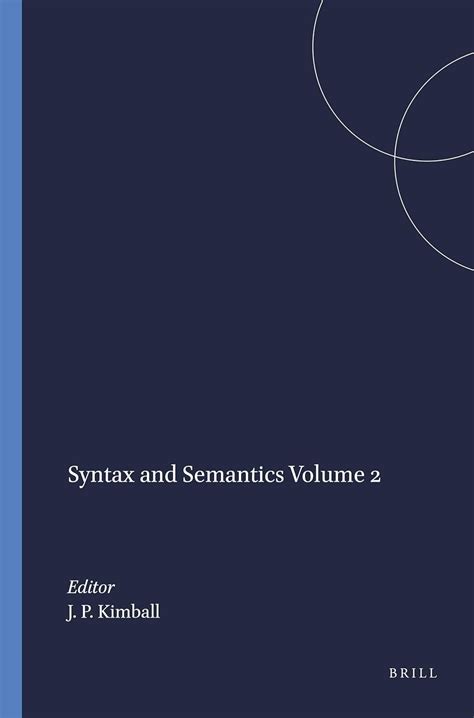 Buy Syntax and Semantics: 2 Book Online at Low Prices in India | Syntax ...