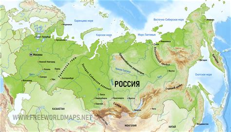 Карты России - freeworldmaps.net