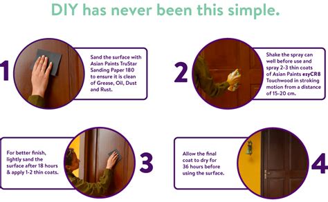 Asian Paints ezyCR8 Touchwood Wood Coating Spray, Gloss- 400ml (Pack of ...