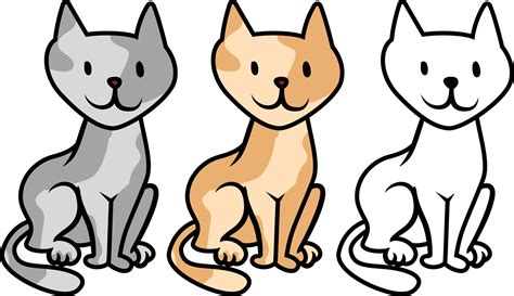 Cat sitting simple doodle style vector illustration clip art 21860968 Vector Art at Vecteezy