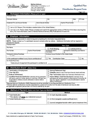 Fillable Online Attn: IRA Department Distribution Request Form Chicago ...