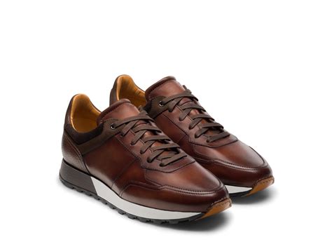 Brown Leather Nausori Lace Up Running Sneaker Shoes- Casual Shoes Coll ...