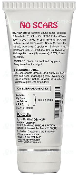 New No Scars Neem Face Wash 60 Ml - Uses, Side Effects, Dosage, Price ...