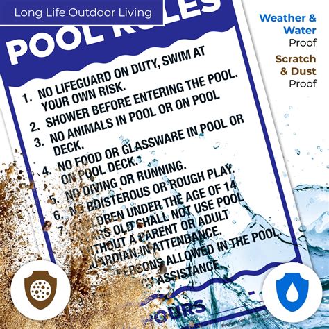 Buy Pool Rules Sign, 10x14 Aluminum Online at Lowest Price in India ...