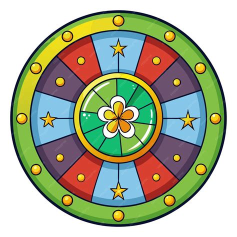 Lucky wheel clipart cartoon style vector illustration | Premium Vector