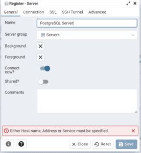 Image result for PostgreSQL pgAdmin Address Table
