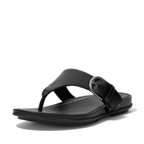 Buy Fitflop Buckle Leather Toe Post Sandals Online | SKU: 228-259-11-3 ...