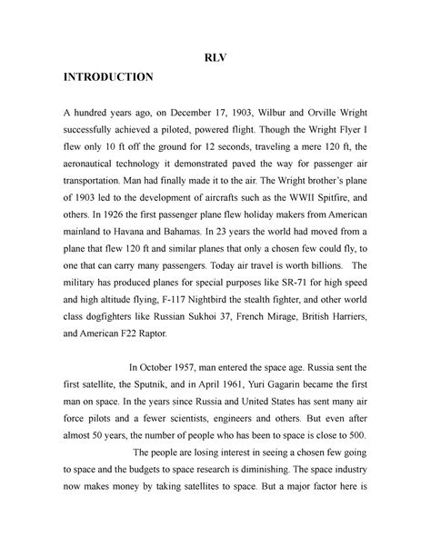 RLV Highlights - Reusable launch vehicle with highlighted text -space ...