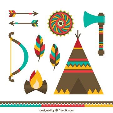 Collection d'objets indiens en design plat | Vecteur Gratuite
