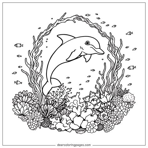 Coloring Printable Dolphin 34 Dolphin Coloring Pages (Free PDF