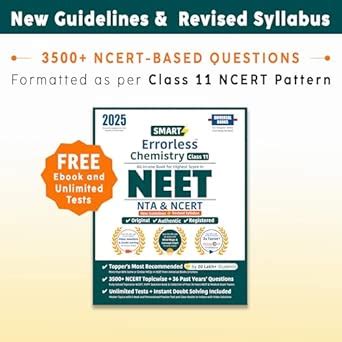 Buy Smart Errorless Chemistry NEET Class 11 (2025) - NCERT Based | 3500 ...