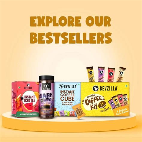 Bevzilla Instant Coffee Powder - 48 Sachets Box,Assorted Flavour,12 ...