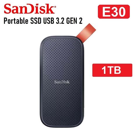 SanDisk E30 Extreme Portable SSD 1TB 520M/s External Hard Drive USB 3.1 ...