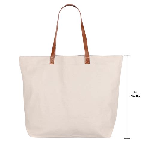 Buy Styled Basics, Large Off-White Canvas Tote Bag with Faux Leather ...