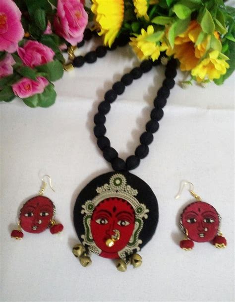 Buy Kalamkari Devi Fabric Necklace at Amazon.in