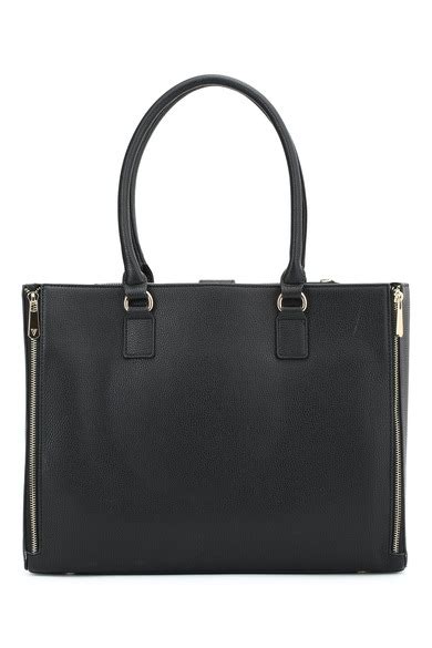 Buy Women Black Textured Casual Handbag Online - 665768 | Van Heusen