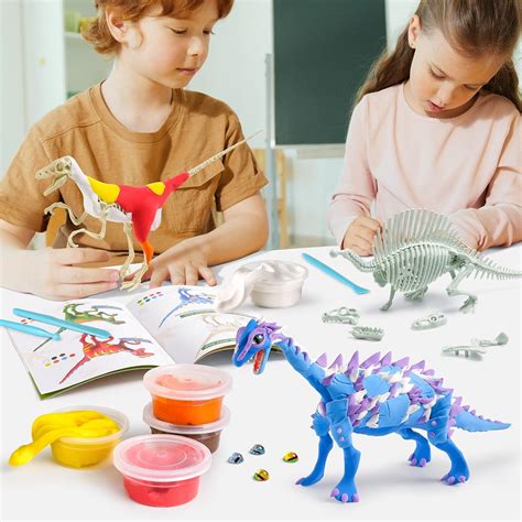 DramaPlanet Drama Planet Air Dry Clay Dinosaur Craft Kit for India | Ubuy