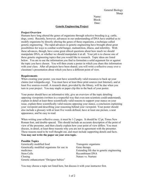 Genetics Engineering Projects 的图像结果