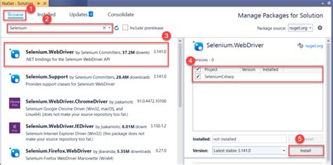 How to Setup Seleniumc Sharp in Visual Studio 的图像结果