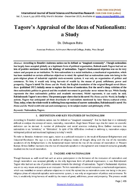 Ghare baire - Summary Bare Bones - International Journal of Social ...