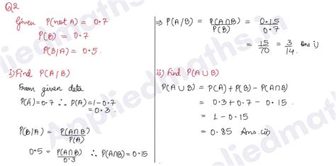 Class 11 CBSE Applied Maths Probability Exercise 12.5