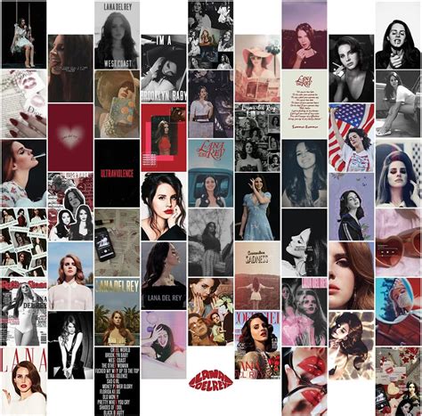Lana Del Rey Posters - 50 PCS (4 x 6 Inch) 400 GSM Paper Sheet - Lana ...