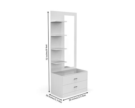 Orchid Wooden Dressing Table - Frosty white | Neehv Home Furniture