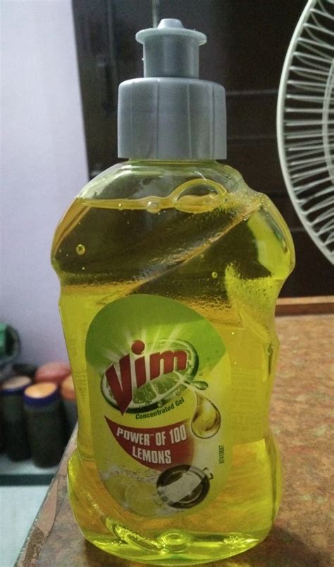 Vim Dishwash Liquid Gel Lemon, With Lemon Fragrance, Leaves No Residue ...