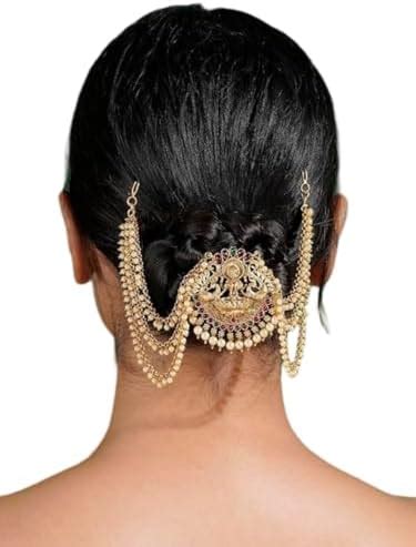 ViBha Gold Plated Laxmi Design Bridal Jadai Billa Wedding Hair Braid ...