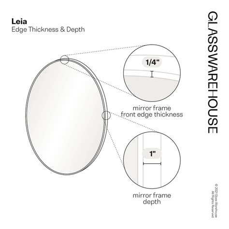 Glass Warehouse Leia 24-in W x 24-in H Round Black Framed Full Length ...