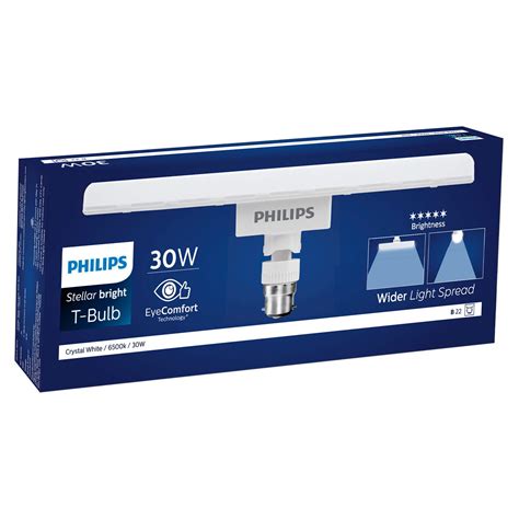 PHILIPS Stellar Bright 30W B22 LED T-Bulb,3000lm,Cool Day Light (Pack ...