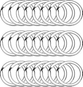 Evaluemart 30 Pcs Round Shape Key Rings 25 MM Dia, Flat Key Chain Rings ...