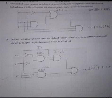 Solved: Determine the Boolean expression for the logic circuit shown in ...