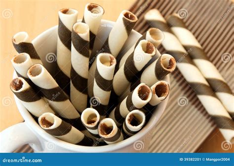 Chocolate stick wafers. stock image. Image of chocolate - 39382201