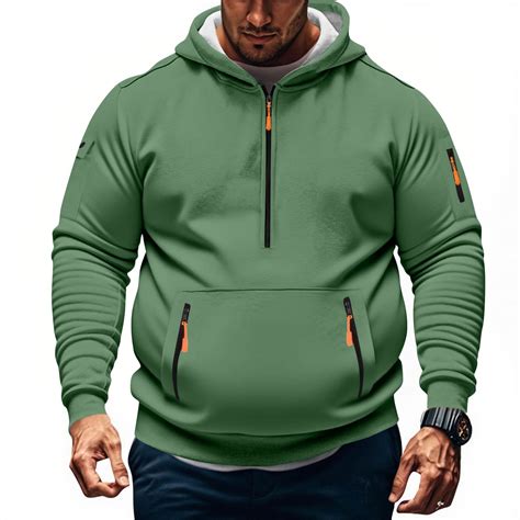 Big and Tall Sweatshirts for Men Zipper Front Oversized Hoodie Baggy ...