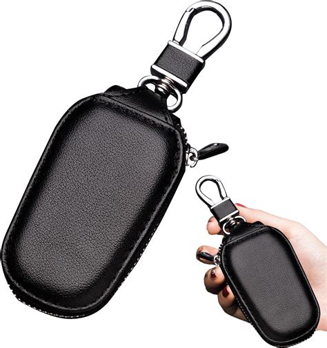 Car Key Case, Smart Key Holder Protection PU Leather Car key Chain bag Car Smart KeyChain Coin ...