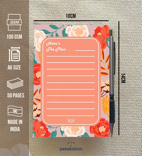 Here's The Plan Notepad – Peeekaboo
