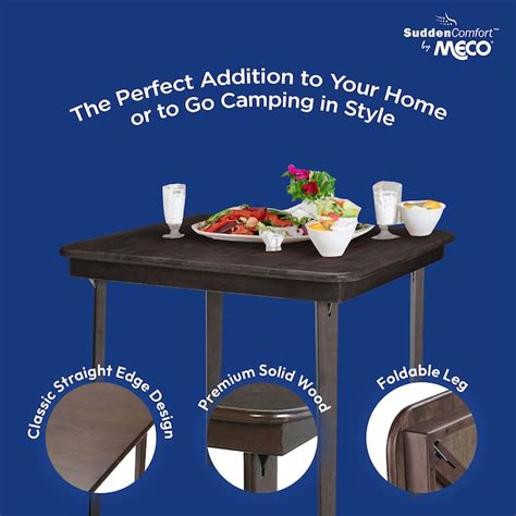 Meco Corporation Stakmore Classic Straight Edge Wood Folding Card Table ...