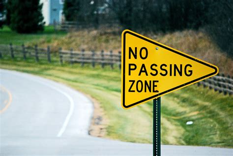No Passing Zone Sign