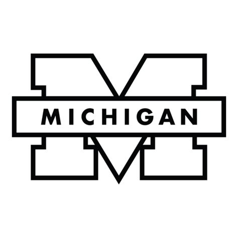 Michigan Wolverine Black and White Version Logo PNG Vector (EPS) Free ...