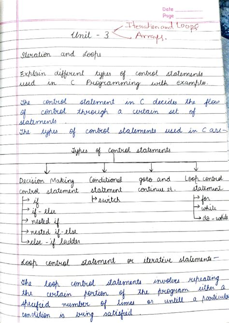 Unit 3 - C Programming Control Statements and Loops Notes - Studocu