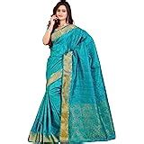MIMOSA Women's Kanchipuram Art Silk Saree With Unstitched Blouse Piece ...