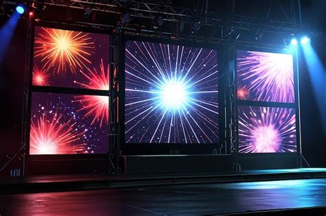 Digital stage screen with led panels | Premium AI-generated image